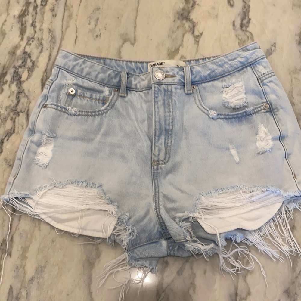 Garage denim cutoff shorts